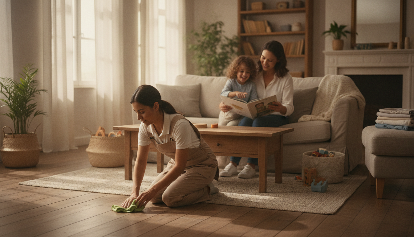 découvrez des services à domicile de ménage, repassage et garde d’enfants pour faciliter votre quotidien et vous offrir plus de temps en famille.