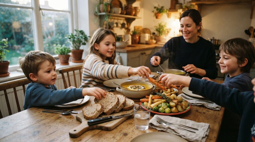découvrez une semaine de menus familiaux adaptés aux enfants, avec des idées faciles et gourmandes pour le déjeuner, le dîner et le goûter.